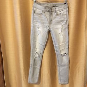 American Eagle Mid-Rise Ankle Jeggings Gray Size 2